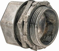 Thomas & Betts - 1-1/2" Trade, Die Cast Zinc Compression Straight EMT Conduit Connector - Noninsulated - Benchmark Tooling