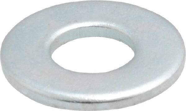 Value Collection - 1/4" Screw, Steel SAE Flat Washer - 9/32" ID x 5/8" OD, 1/16" Thick, Zinc-Plated Finish - Benchmark Tooling