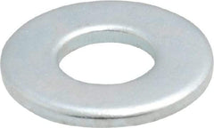 Value Collection - 1/4" Screw, Steel SAE Flat Washer - 9/32" ID x 5/8" OD, 1/16" Thick, Zinc-Plated Finish - Benchmark Tooling