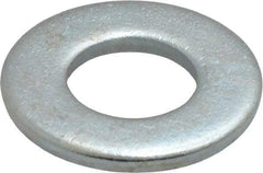 Value Collection - 1/2" Screw, Steel SAE Flat Washer - 17/32" ID x 1-1/16" OD, 3/32" Thick, Zinc-Plated Finish - Benchmark Tooling