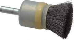 Osborn - 3/4" Brush Diam, Crimped, End Brush - 1/4" Diam Shank, 20,000 Max RPM - Benchmark Tooling