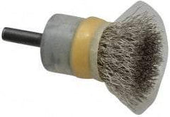 Osborn - 3/4" Brush Diam, Crimped, End Brush - 1/4" Diam Shank, 20,000 Max RPM - Benchmark Tooling