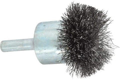 Osborn - 1-1/2" Brush Diam, Crimped, End Brush - 1/4" Diam Shank, 15,000 Max RPM - Benchmark Tooling