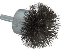 Osborn - 2" Brush Diam, Crimped, End Brush - 1/4" Diam Shank, 15,000 Max RPM - Benchmark Tooling