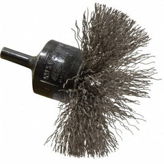 Osborn - 3" Brush Diam, Crimped, End Brush - 1/4" Diam Shank, 15,000 Max RPM - Benchmark Tooling