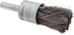 Osborn - 1/2" Brush Diam, Knotted, End Brush - 1/4" Diam Shank, 22,000 Max RPM - Benchmark Tooling