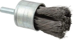 Osborn - 1" Brush Diam, Knotted, End Brush - 1/4" Diam Shank, 20,000 Max RPM - Benchmark Tooling