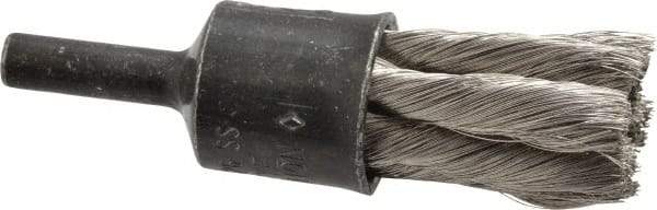 Osborn - 1/2" Brush Diam, Knotted, End Brush - 1/4" Diam Shank, 22,000 Max RPM - Benchmark Tooling