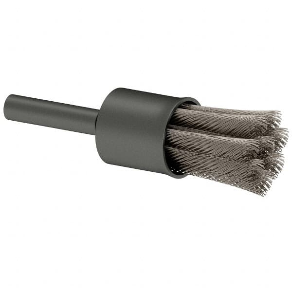 Osborn - 1/2" Brush Diam, Knotted, End Brush - 1/4" Diam Shank, 22,000 Max RPM - Benchmark Tooling