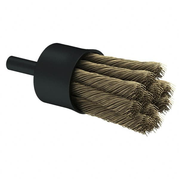 Osborn - 1" Brush Diam, Knotted, End Brush - 1/4" Diam Shank, 20,000 Max RPM - Benchmark Tooling