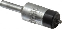 Osborn - 1/2" Brush Diam, End Brush - 1/4" Diam Shank, 1/8" Pilot Diam, 25,000 Max RPM - Benchmark Tooling