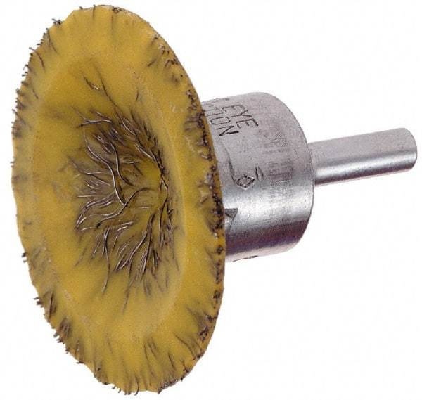 Osborn - 1-3/4" Brush Diam, Encapsulated, Flared End Brush - 1/4" Diam Shank, 25,000 Max RPM - Benchmark Tooling