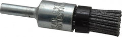 Osborn - 80 Grit, 1/2" Brush Diam, End Brush - Medium Grade, 1/4" Diam Shank, 9,000 Max RPM - Benchmark Tooling