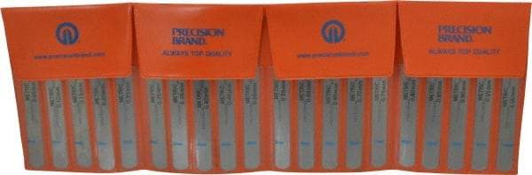 Precision Brand - 20 Piece, 0.05 to 1mm Parallel Feeler Gage Set - 5" Long x 1/2" Wide, Steel - Benchmark Tooling