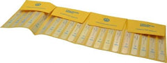 Precision Brand - 20 Piece, 0.001 to 0.03" Thick, Parallel Feeler Gage Set - 5" Leaf Length, 1/2" Wide, Brass - Benchmark Tooling