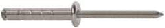 RivetKing - Size 610-612 Dome Head Aluminum Multi Grip Blind Rivet - Steel Mandrel, 1/2" to 0.787" Grip, 3/8" Head Diam, 0.192" to 0.196" Hole Diam, 1.07" Length Under Head, 3/16" Body Diam - Benchmark Tooling