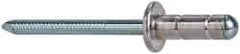 RivetKing - Size 84-86 Dome Head Aluminum Multi Grip Blind Rivet - Steel Mandrel, 0.156" to 3/8" Grip, 0.511" Head Diam, 0.257" to 0.261" Hole Diam, 0.59" Length Under Head, 1/4" Body Diam - Benchmark Tooling