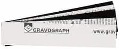 Gravotech - 10 Inch Long x 2 Inch High, Plastic Engraving Stock - White and Black - Benchmark Tooling