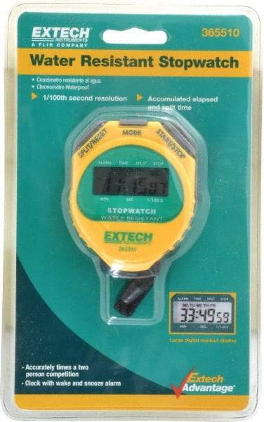 Extech - Stopwatch, Timer and Clock - Yellow - Benchmark Tooling