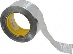 3M - 2" x 55m Silver Foil Tape - 4.6 mil, Acrylic Adhesive, Aluminum Foil Backing, 30 Lb/ln Tensile Strength, -65.2°F to 300°F, Series 425 - Benchmark Tooling