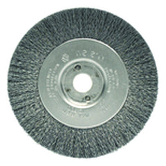 ‎4″ Diameter-3/8″-1/2″ Arbor Hole - Crimped Steel Wire Straight Wheel - Benchmark Tooling