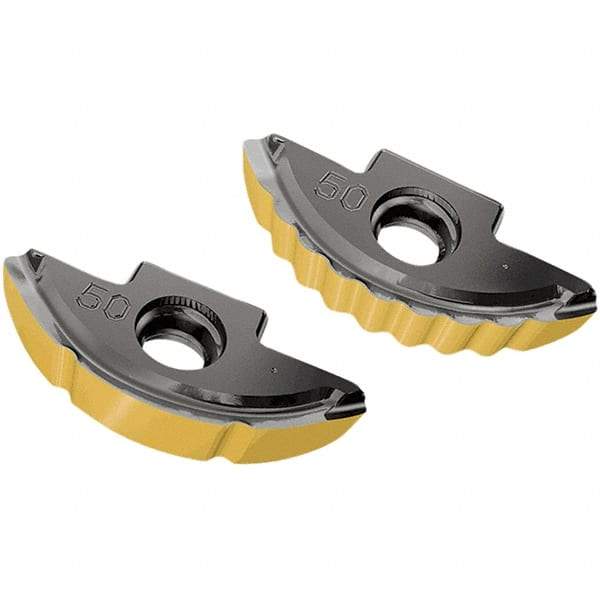 Iscar - BLR400 QCS Grade IC330 Carbide Milling Insert - TiCN/TiN Finish, 5.5mm Thick, 20mm Corner Radius - Benchmark Tooling