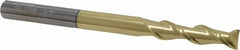 ProMax - 5/16", 1-1/4" LOC, 5/16" Shank Diam, 4" OAL, 2 Flute, Solid Carbide Square End Mill - Single End, ZrN Finish, Spiral Flute, 40° Helix, Centercutting, Right Hand Cut, Right Hand Flute, Series 108 - Benchmark Tooling