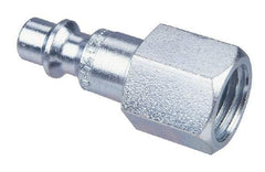 CEJN - 1/8 Female NPT Industrial Pneumatic Hose Connector - Steel Zinc Plated, 1/4" Body Diam - Benchmark Tooling