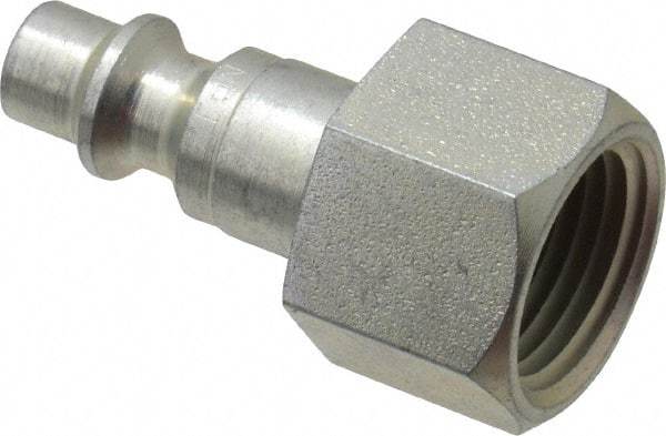 CEJN - 3/8 Female NPT Industrial Pneumatic Hose Connector - Steel Zinc Plated, 1/4" Body Diam - Benchmark Tooling