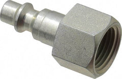 CEJN - 3/8 Female NPT Industrial Pneumatic Hose Connector - Steel Zinc Plated, 1/4" Body Diam - Benchmark Tooling