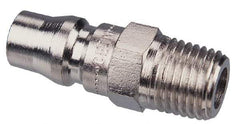 CEJN - 3/8 Male NPT Asian Pneumatic Hose Connector - Steel Zinc-Plated, 1/4" Body Diam - Benchmark Tooling