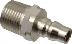 CEJN - 1/2 Male NPT Asian Pneumatic Hose Connector - Steel Zinc-Plated, 1/4" Body Diam - Benchmark Tooling