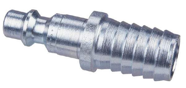 CEJN - Hose Barb Asian Pneumatic Hose Connector - Steel Zinc-Plated, 1/4" Body Diam, 1/4" Hose ID - Benchmark Tooling