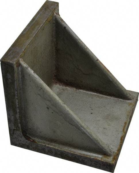 Interstate - 4" Wide x 4" Deep x 4" High Cast Iron Precision-Ground Angle Plate - Standard Plate, Flat Surface, Double Web, Single Plate - Benchmark Tooling