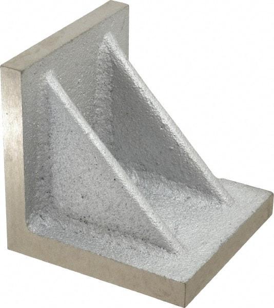 Interstate - 5" Wide x 5" Deep x 5" High Cast Iron Precision-Ground Angle Plate - Standard Plate, Flat Surface, Double Web, Single Plate - Benchmark Tooling