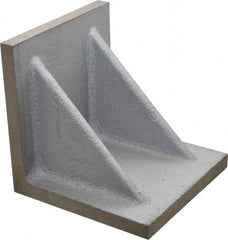 Interstate - 6" Wide x 6" Deep x 6" High Cast Iron Precision-Ground Angle Plate - Standard Plate, Flat Surface, Double Web, Single Plate - Benchmark Tooling