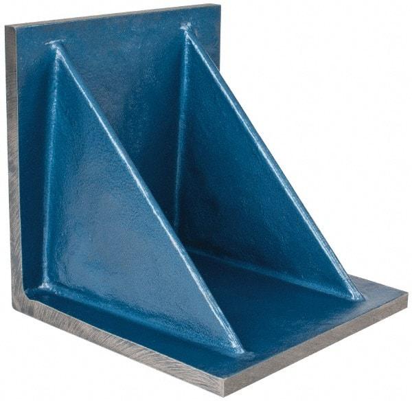 Interstate - 10" Wide x 10" Deep x 10" High Cast Iron Precision-Ground Angle Plate - Standard Plate, Flat Surface, Double Web, Single Plate - Benchmark Tooling