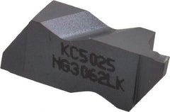 Kennametal - 3062NG K Grade KC5025, 1.58mm Cutting Width Carbide Grooving Insert - 2.39mm Max Depth of Cut, Left Hand, 0.19mm Corner Radius, TiAlN Finish - Benchmark Tooling