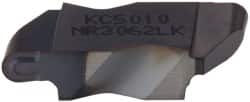 Kennametal - 3062NR K Grade KC5010, 3.18mm Cutting Width Carbide Grooving Insert - 3.81mm Max Depth of Cut, Left Hand, 1.59mm Corner Radius, TiAlN Finish - Benchmark Tooling