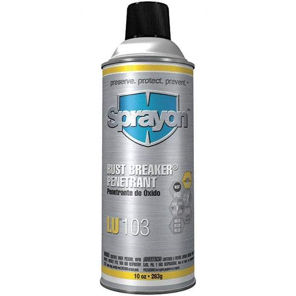 Sprayon - 10 oz Aerosol Penetrant - Light Amber, -20°F to 550°F, Food Grade - Benchmark Tooling