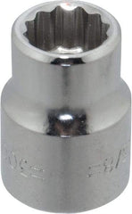 Blackhawk by Proto - 3/8", 3/8" Drive, Standard Hand Socket - 12 Points, 57/64" OAL, Chrome Finish - Benchmark Tooling