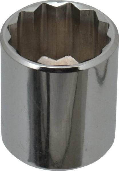 Blackhawk by Proto - 3/8" Drive, Standard Hand Socket - 12 Points, 1-13/64" OAL, Chrome Finish - Benchmark Tooling