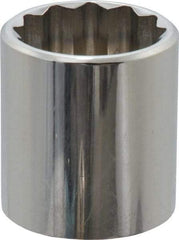 Blackhawk by Proto - 3/8" Drive, Standard Hand Socket - 12 Points, 1-13/64" OAL, Chrome Finish - Benchmark Tooling