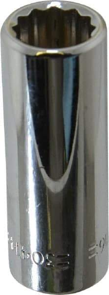 Blackhawk by Proto - 7/16", 3/8" Drive, Deep Hand Socket - 12 Points, 1-13/16" OAL, Chrome Finish - Benchmark Tooling