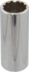 Blackhawk by Proto - 5/8", 3/8" Drive, Deep Hand Socket - 12 Points, 2-1/8" OAL, Chrome Finish - Benchmark Tooling