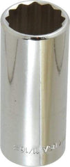 Blackhawk by Proto - 11/16", 3/8" Drive, Deep Hand Socket - 12 Points, 2-7/32" OAL, Chrome Finish - Benchmark Tooling