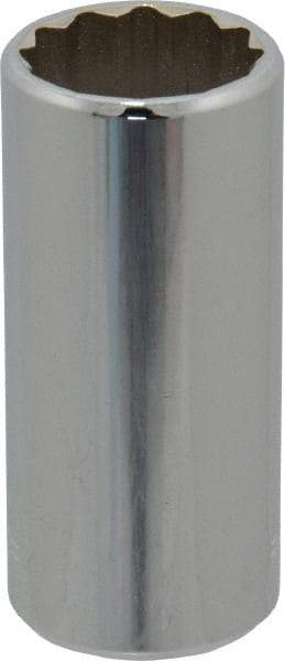 Blackhawk by Proto - 3/4", 3/8" Drive, Deep Hand Socket - 12 Points, 2-15/64" OAL, Chrome Finish - Benchmark Tooling