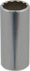 Blackhawk by Proto - 3/4", 3/8" Drive, Deep Hand Socket - 12 Points, 2-15/64" OAL, Chrome Finish - Benchmark Tooling