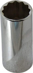 Blackhawk by Proto - 13/16", 3/8" Drive, Deep Hand Socket - 12 Points, 2-1/2" OAL, Chrome Finish - Benchmark Tooling