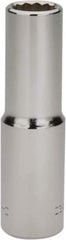 Blackhawk by Proto - 1/2", 1/2" Drive, Deep Hand Socket - 12 Points, 3-1/8" OAL, Chrome Finish - Benchmark Tooling